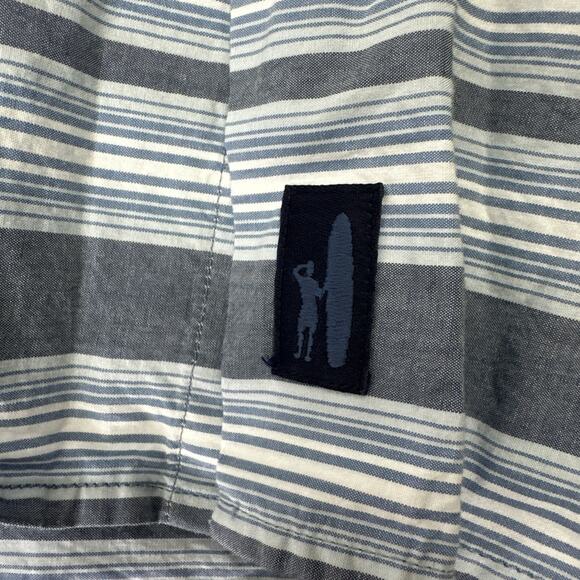 JOHNNIE-O LONG SLEEVE BUTTON FRONT SHIRT‎ Men's Size X-Large Blue Stripe - Picture 11 of 11